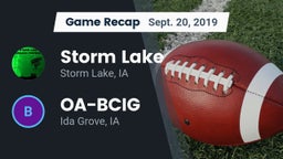 Recap: Storm Lake  vs. OA-BCIG  2019