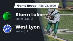 Recap: Storm Lake  vs. West Lyon  2020