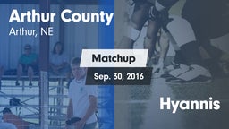 Matchup: Arthur County vs. Hyannis  2016