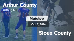 Matchup: Arthur County vs. Sioux County  2016