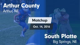 Matchup: Arthur County vs. South Platte  2016