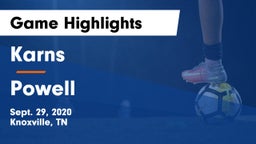 Karns  vs Powell  Game Highlights - Sept. 29, 2020