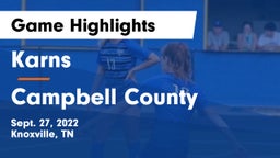 Karns  vs Campbell County  Game Highlights - Sept. 27, 2022