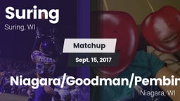 Matchup: Suring vs. Niagara/Goodman/Pembine  2017
