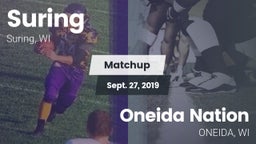 Matchup: Suring vs. Oneida Nation  2019