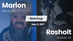 Matchup: Marion vs. Rosholt  2017