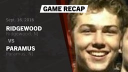 Recap: Ridgewood  vs. Paramus  2016