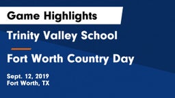 Trinity Valley School vs Fort Worth Country Day  Game Highlights - Sept. 12, 2019