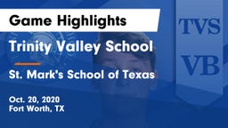 Trinity Valley School vs St. Mark's School of Texas Game Highlights - Oct. 20, 2020