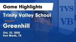 Trinity Valley School vs Greenhill  Game Highlights - Oct. 22, 2020