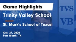 Trinity Valley School vs St. Mark's School of Texas Game Highlights - Oct. 27, 2020