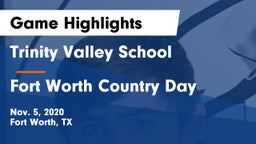 Trinity Valley School vs Fort Worth Country Day  Game Highlights - Nov. 5, 2020