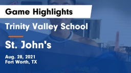 Trinity Valley School vs St. John's  Game Highlights - Aug. 28, 2021