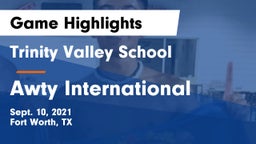 Trinity Valley School vs Awty International Game Highlights - Sept. 10, 2021