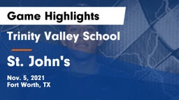Trinity Valley School vs St. John's  Game Highlights - Nov. 5, 2021