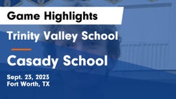 Trinity Valley School vs Casady School Game Highlights - Sept. 23, 2023