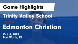 Trinity Valley School vs Edmonton Christian Game Highlights - Oct. 6, 2023