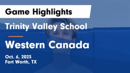 Trinity Valley School vs Western Canada Game Highlights - Oct. 6, 2023