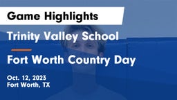 Trinity Valley School vs Fort Worth Country Day  Game Highlights - Oct. 12, 2023