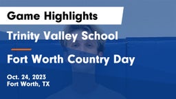 Trinity Valley School vs Fort Worth Country Day  Game Highlights - Oct. 24, 2023