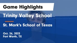 Trinity Valley School vs St. Mark's School of Texas Game Highlights - Oct. 26, 2023