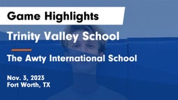 Trinity Valley School vs The Awty International School Game Highlights - Nov. 3, 2023