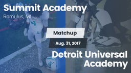 Matchup: Summit Academy vs. Detroit Universal Academy 2017