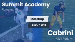 Matchup: Summit Academy vs. Cabrini  2018