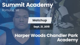Matchup: Summit Academy vs. Harper Woods Chandler Park Academy 2018