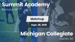 Matchup: Summit Academy vs. Michigan Collegiate 2018