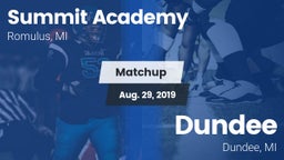 Matchup: Summit Academy vs. Dundee  2019