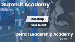 Matchup: Summit Academy vs. Detroit Leadership Academy 2019