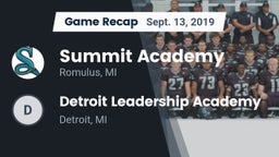 Recap: Summit Academy  vs. Detroit Leadership Academy 2019