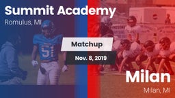 Matchup: Summit Academy vs. Milan  2019
