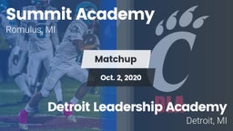 Matchup: Summit Academy vs. Detroit Leadership Academy 2020