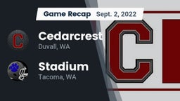 Recap: Cedarcrest  vs. Stadium  2022