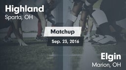 Matchup: Highland vs. Elgin  2016