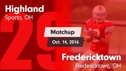 Matchup: Highland vs. Fredericktown  2016