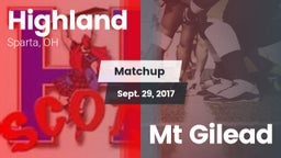 Matchup: Highland vs. Mt Gilead 2017