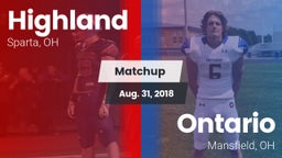 Matchup: Highland vs. Ontario  2018