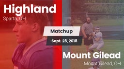 Matchup: Highland vs. Mount Gilead  2018