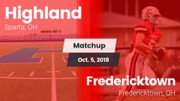 Matchup: Highland vs. Fredericktown  2018