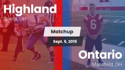 Matchup: Highland vs. Ontario  2019
