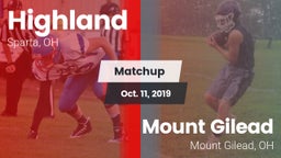 Matchup: Highland vs. Mount Gilead  2019
