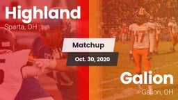 Matchup: Highland vs. Galion  2020