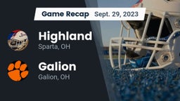 Recap: Highland  vs. Galion  2023