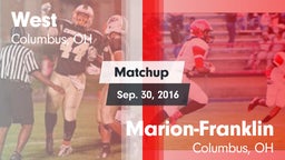 Matchup: West vs. Marion-Franklin  2016