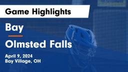 Bay  vs Olmsted Falls  Game Highlights - April 9, 2024