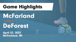 McFarland  vs DeForest  Game Highlights - April 22, 2023