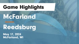 McFarland  vs Reedsburg Game Highlights - May 17, 2024